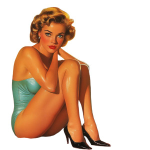 Pin-Up Dystopia Vinyl Car Decal Sticker – Waterproof & UV-Resistant 8"