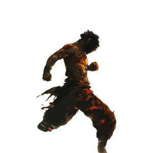 Fighting Wind Man Vinyl Car Decal Sticker – Waterproof & UV-Resistant 8"