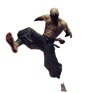 Martial Artist Kick Vinyl Car Decal Sticker – Waterproof & UV-Resistant 8"