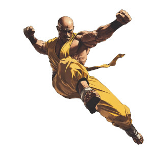 Ironfist Flying Kick Vinyl Car Decal Sticker – Waterproof & UV-Resistant 8"