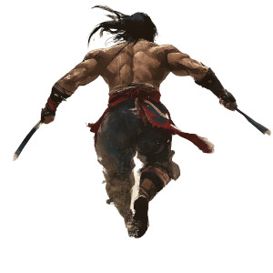 Warrior Jumping Vinyl Car Decal Sticker – Waterproof & UV-Resistant 8"