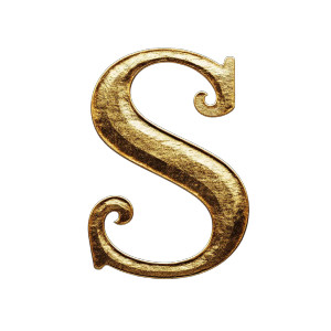 Gold S Logo Vinyl Car Decal Sticker – Waterproof & UV-Resistant 8"