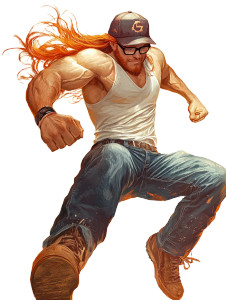 Pirouetting Strong Man Vinyl Car Decal Sticker – Waterproof & UV-Resistant 8"