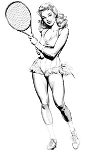 Vintage Tennis Player V4 Vinyl Car Decal Sticker – Waterproof & UV-Resistant 8"