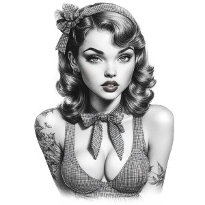 Vintage Pin-Up Girl V14 Vinyl Car Decal Sticker – Waterproof & UV-Resistant 8" Vintage Pin-Up Girl V14 Vinyl Car Decal Sticker – Waterproof & UV-Resistant 8"
