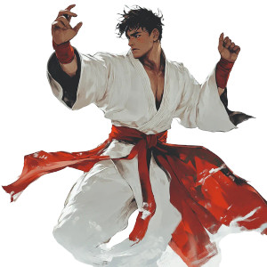 Ryu Ready Fight Vinyl Car Decal Sticker – Waterproof & UV-Resistant 8"