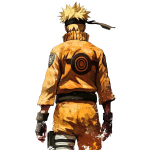 Naruto Back View Vinyl Car Decal Sticker – Waterproof & UV-Resistant 8"