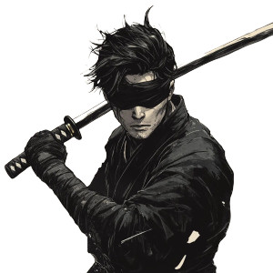 Blindfolded Swordsman Vinyl Car Decal Sticker – Waterproof & UV-Resistant 8" Blindfolded Swordsman Vinyl Car Decal Sticker – Waterproof & UV-Resistant 8"