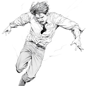 Feral Leaping Man Vinyl Car Decal Sticker – Waterproof & UV-Resistant 8"