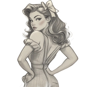 Pin Up Sketch V2 Vinyl Car Decal Sticker – Waterproof & UV-Resistant 8" Pin Up Sketch V2 Vinyl Car Decal Sticker – Waterproof & UV-Resistant 8"