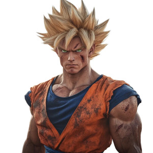 Goku Super Saiyan 4 V6 Vinyl Car Decal Sticker – Waterproof & UV-Resistant 8"