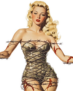 Barbed Wire Dress Vinyl Car Decal Sticker – Waterproof & UV-Resistant 8"