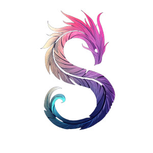 Dragon Quill Logo Vinyl Car Decal Sticker – Waterproof & UV-Resistant 8"