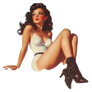 Vintage Cloud Girl Vinyl Car Decal Sticker – Waterproof & UV-Resistant 8"