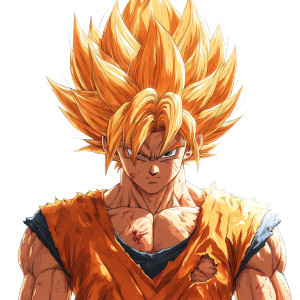 Super Saiyan 2 Goku V4 Vinyl Car Decal Sticker – Waterproof & UV-Resistant 8"