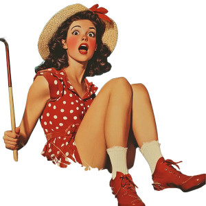 Vintage Playful Woman Vinyl Car Decal Sticker – Waterproof & UV-Resistant 8" Vintage Playful Woman Vinyl Car Decal Sticker – Waterproof & UV-Resistant 8"