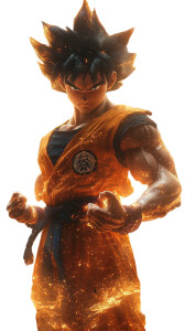 Goku Divine Warrior Vinyl Car Decal Sticker – Waterproof & UV-Resistant 8"