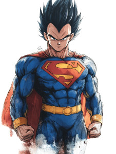 Vegeta As Superman Vinyl Car Decal Sticker – Waterproof & UV-Resistant 8"