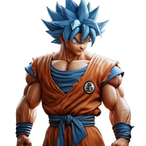 Goku Action Portrait Vinyl Car Decal Sticker – Waterproof & UV-Resistant 8"