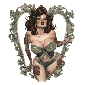 Pin Up Tattoo V3 Vinyl Car Decal Sticker – Waterproof & UV-Resistant 8" Pin Up Tattoo V3 Vinyl Car Decal Sticker – Waterproof & UV-Resistant 8"