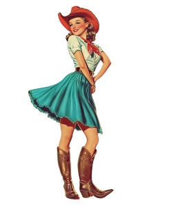 Retro Cowgirl Illustration Vinyl Car Decal Sticker – Waterproof & UV-Resistant 8" Retro Cowgirl Illustration Vinyl Car Decal Sticker – Waterproof & UV-Resistant 8"