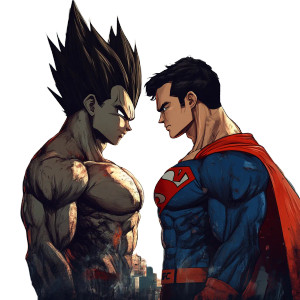 Vegeta Vs Superman Vinyl Car Decal Sticker – Waterproof & UV-Resistant 8"