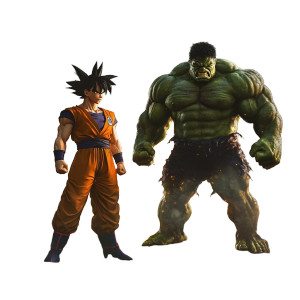 Goku Vs Hulk Vinyl Car Decal Sticker – Waterproof & UV-Resistant 8"
