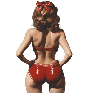 Pin Up Girl V34 Vinyl Car Decal Sticker – Waterproof & UV-Resistant 8"