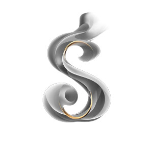 Golden Smoke S Vinyl Car Decal Sticker – Waterproof & UV-Resistant 8"