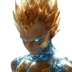 Cyberpunk Saiyan Vegeta Vinyl Car Decal Sticker – Waterproof & UV-Resistant 8"