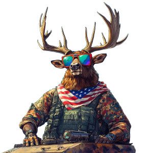 Elk Pirate Lord Vinyl Car Decal Sticker – Waterproof & UV-Resistant 8"