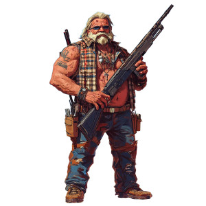 Cyberpunk Hillbilly Mercenary Vinyl Car Decal Sticker – Waterproof & UV-Resistant 8" Cyberpunk Hillbilly Mercenary Vinyl Car Decal Sticker – Waterproof & UV-Resistant 8"