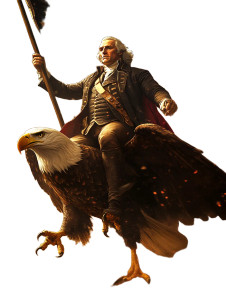 Patriotic George Washington V2 Vinyl Car Decal Sticker – Waterproof & UV-Resistant 8"