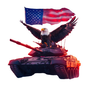 Eagle In Tank Vinyl Car Decal Sticker – Waterproof & UV-Resistant 8"