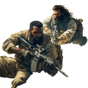 Army Soldiers Fighting Vinyl Car Decal Sticker – Waterproof & UV-Resistant 8"