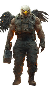 Eagle-Headed Warrior V4 Vinyl Car Decal Sticker – Waterproof & UV-Resistant 8" Eagle-Headed Warrior V4 Vinyl Car Decal Sticker – Waterproof & UV-Resistant 8"