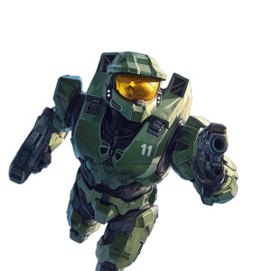 Master Chief In Space Vinyl Car Decal Sticker – Waterproof & UV-Resistant 8"