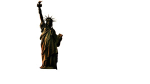 Statue Amidst Destruction Vinyl Car Decal Sticker – Waterproof & UV-Resistant 8"