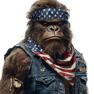 Bigfoot Patriot Vinyl Car Decal Sticker – Waterproof & UV-Resistant 8" Bigfoot Patriot Vinyl Car Decal Sticker – Waterproof & UV-Resistant 8"