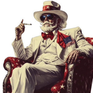 Usa Themed Pimp Vinyl Car Decal Sticker – Waterproof & UV-Resistant 8"