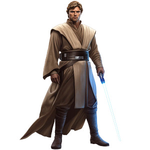 Male Jedi V2 Vinyl Car Decal Sticker – Waterproof & UV-Resistant 8"