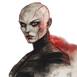 Ventress Sketch Vinyl Car Decal Sticker – Waterproof & UV-Resistant 8"