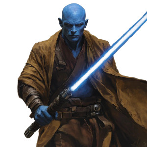 Blue Jedi Warrior Vinyl Car Decal Sticker – Waterproof & UV-Resistant 8"