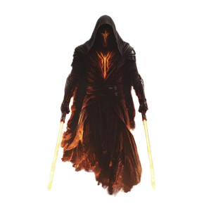 Darth Revan Dual Sabers Vinyl Car Decal Sticker – Waterproof & UV-Resistant 8"