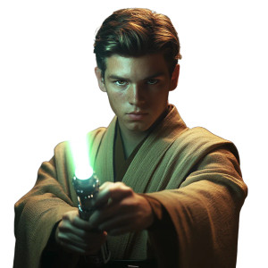 Jedi Padawan Portrait V2 Vinyl Car Decal Sticker – Waterproof & UV-Resistant 8"