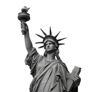 Liberty Statue Realismo Vinyl Car Decal Sticker – Waterproof & UV-Resistant 8"