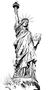 Statue Of Liberty V4 Vinyl Car Decal Sticker – Waterproof & UV-Resistant 8"