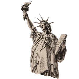 Statue Smashes Debt Vinyl Car Decal Sticker – Waterproof & UV-Resistant 8"