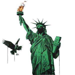 Statue Of Liberty Masked Vinyl Car Decal Sticker – Waterproof & UV-Resistant 8" Statue Of Liberty Masked Vinyl Car Decal Sticker – Waterproof & UV-Resistant 8"