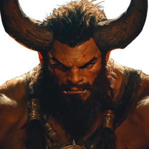 Demonic Minotaur Barbarian Vinyl Car Decal Sticker – Waterproof & UV-Resistant 8"